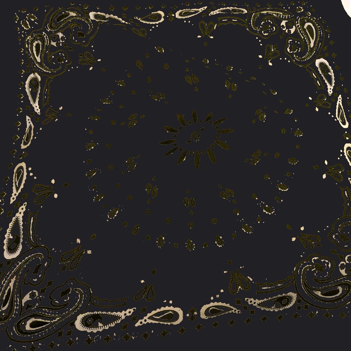 Paisley Square Scarf — Black