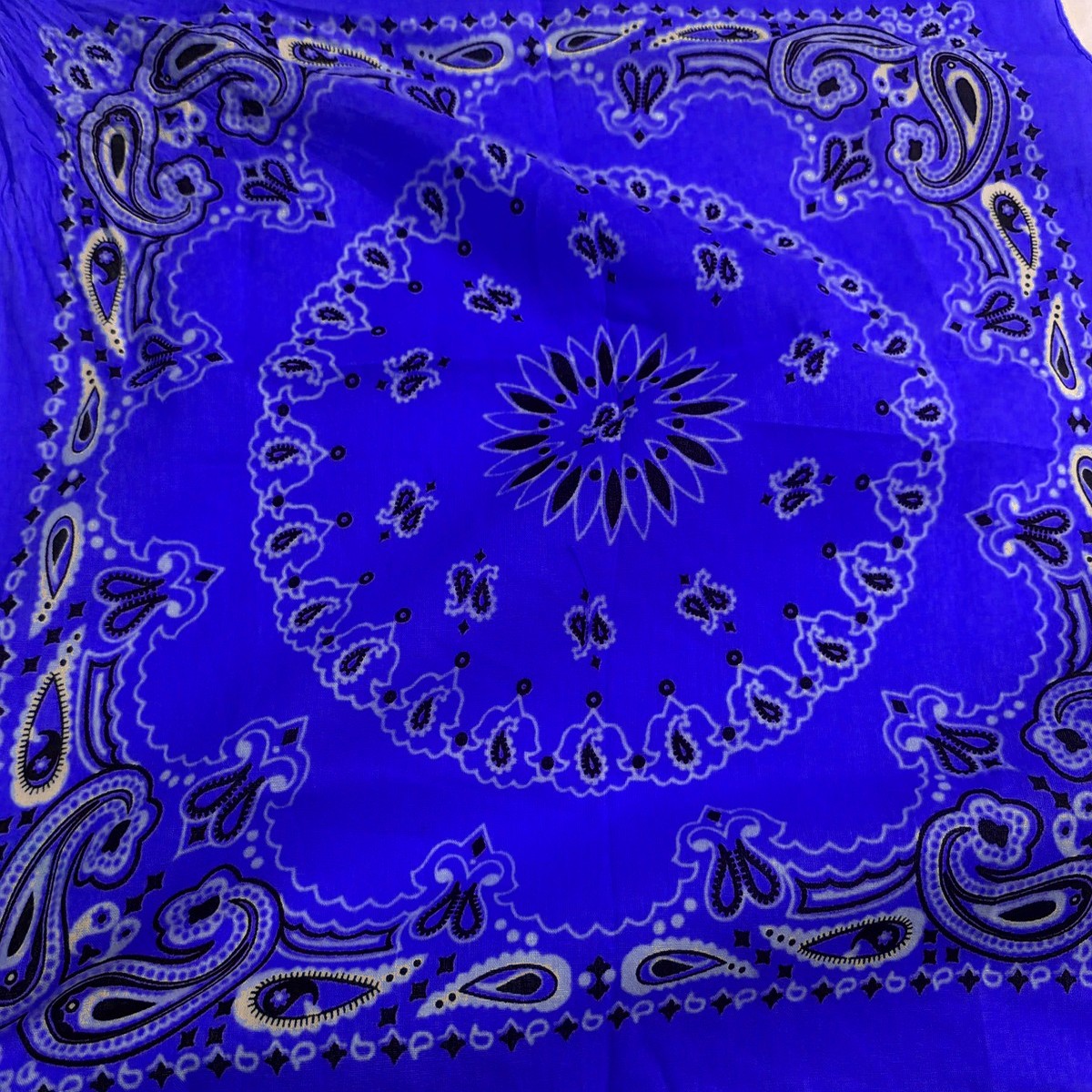 Paisley Square Scarf — Blue