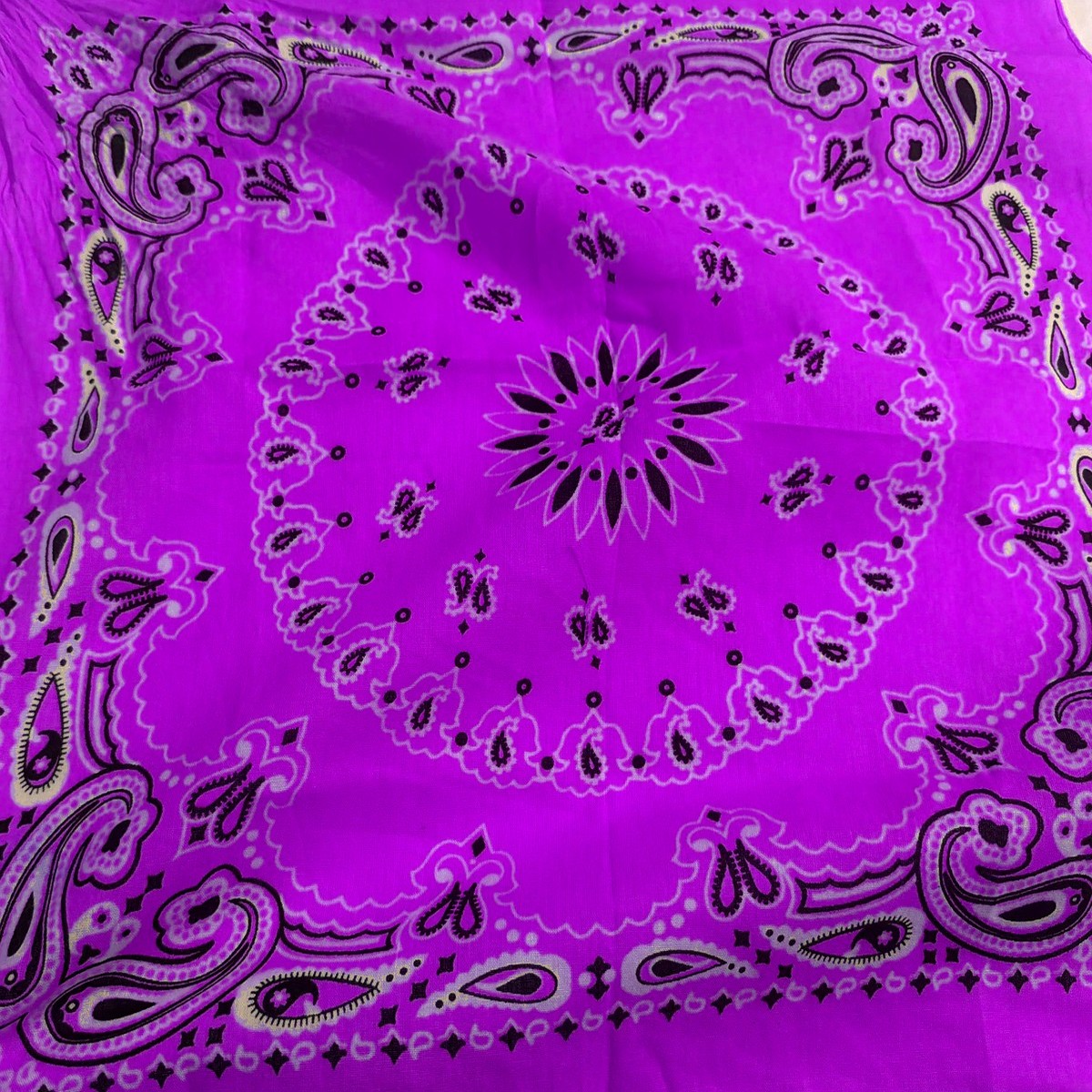 Paisley Square Scarf — Purple