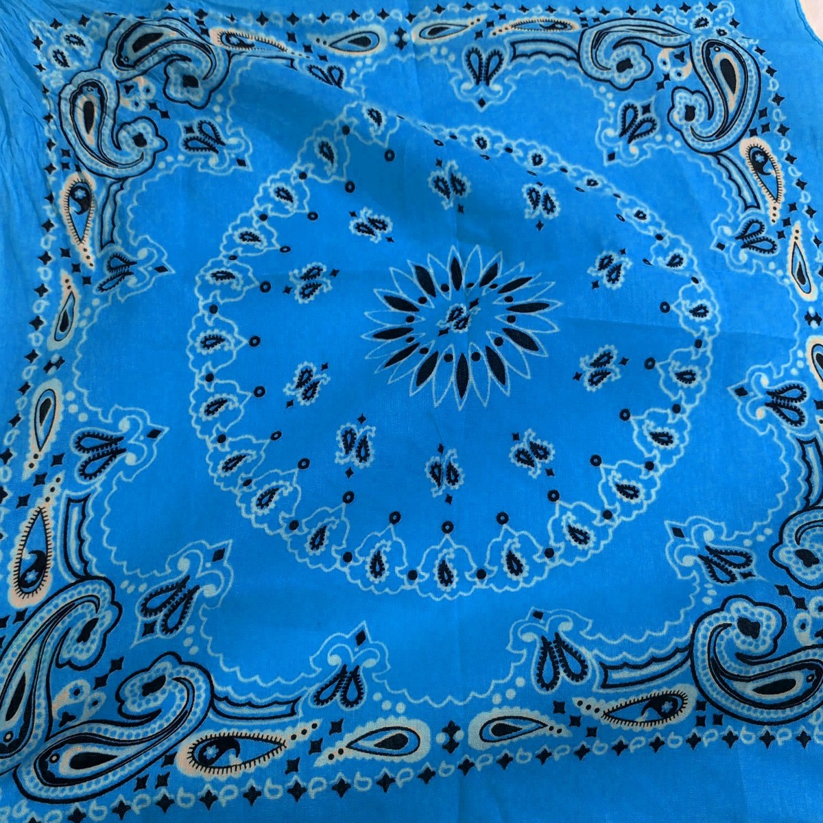 Paisley Square Scarf — Sky Blue